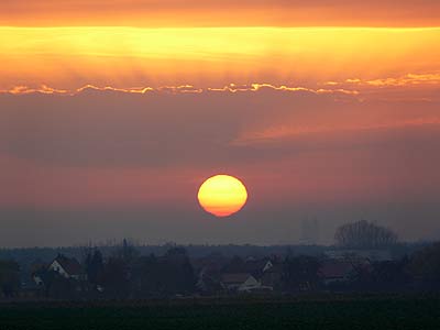Sonnenuntergang über Magdeburg